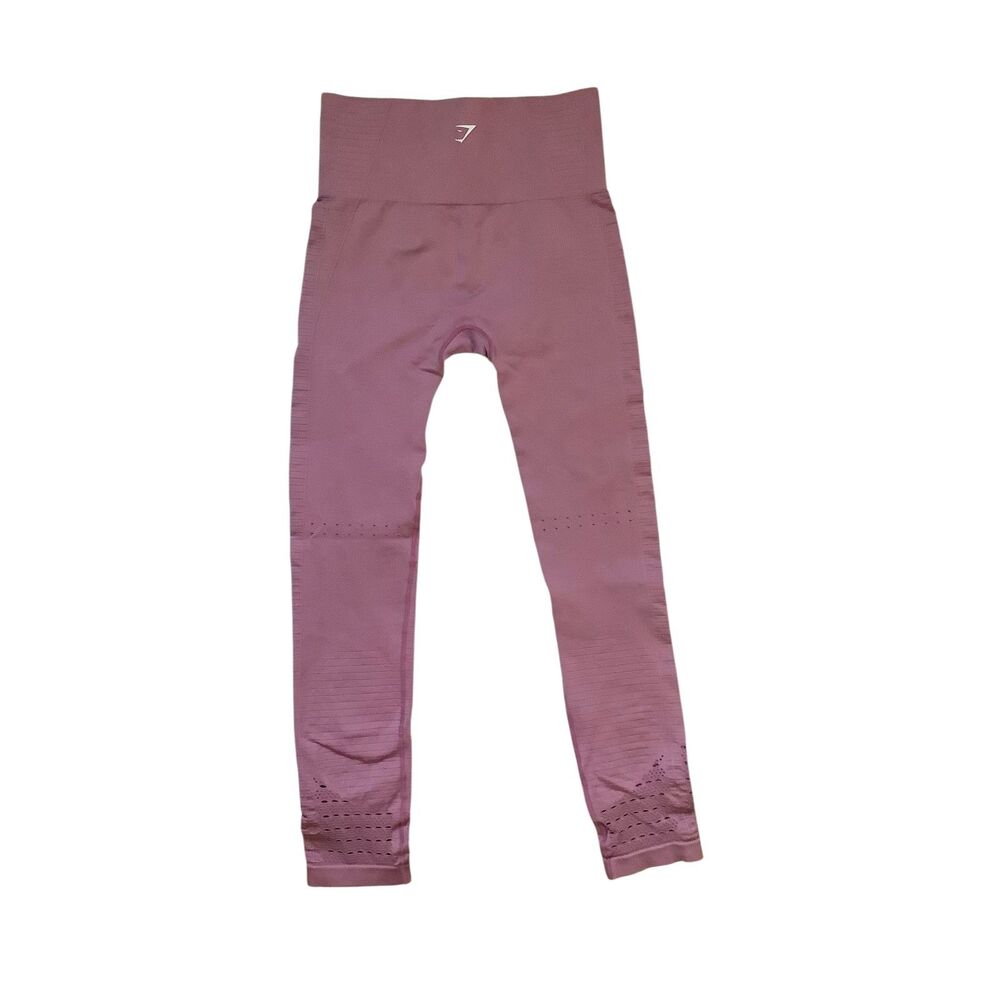Gymshark Energy Seamless Leggings Purple Pink High Waisted Cutout Details - Picture 2 of 6